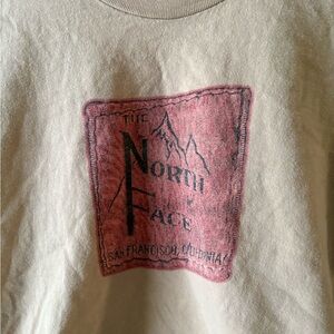 Vintage The North Face Beige Cropped Tee
